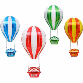 بادکنک فویلی دو تیکه سبز طرح بالون